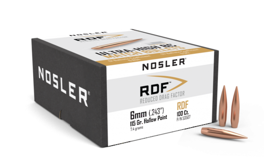 Nosler RDF 6mm 115gr HPBT x100 #53507